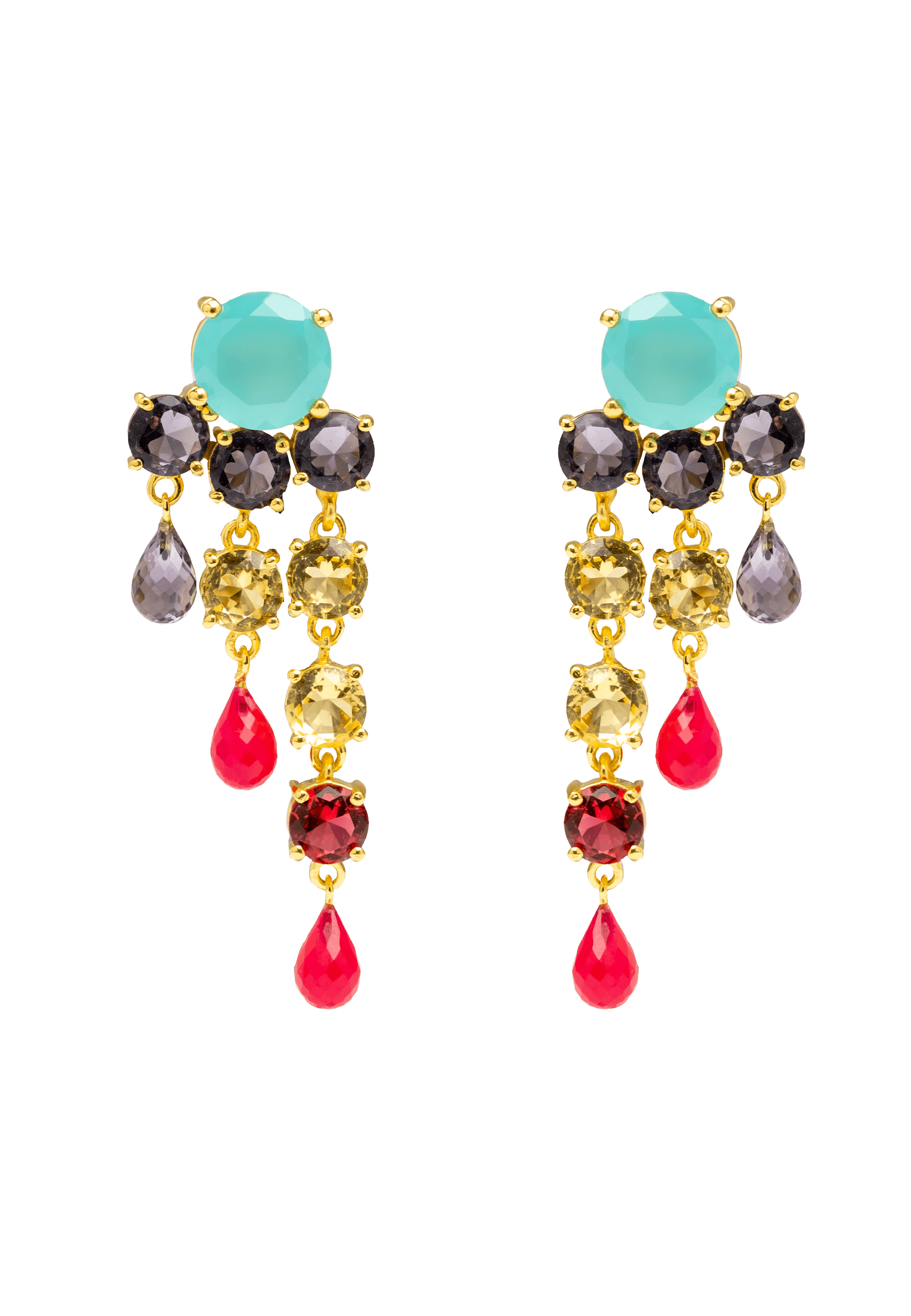 Pendientes Adoration Rosa y Morado