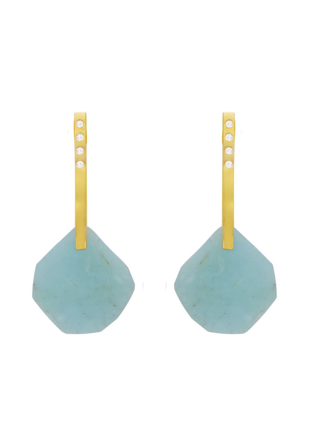 Pendientes Bindu Aguamarina