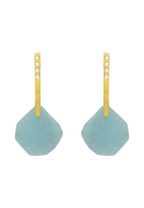 Pendientes Bindu Aguamarina