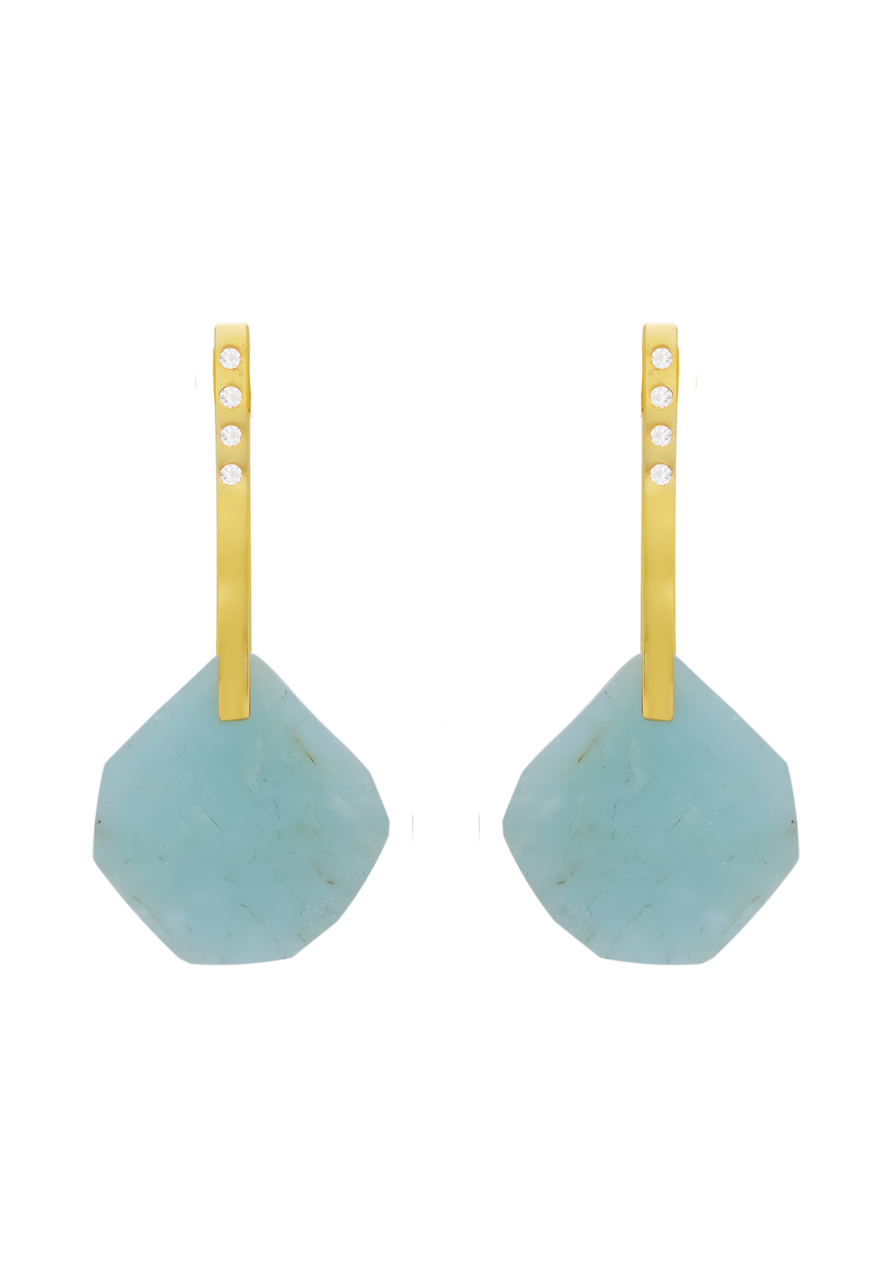 Pendientes Bindu Aguamarina