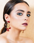 Pendientes Blume Burdeos