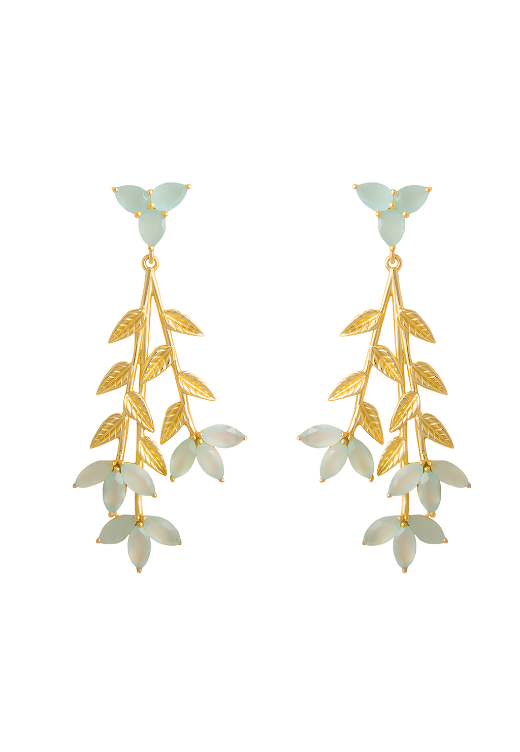 Pendientes Blume Aguamarina