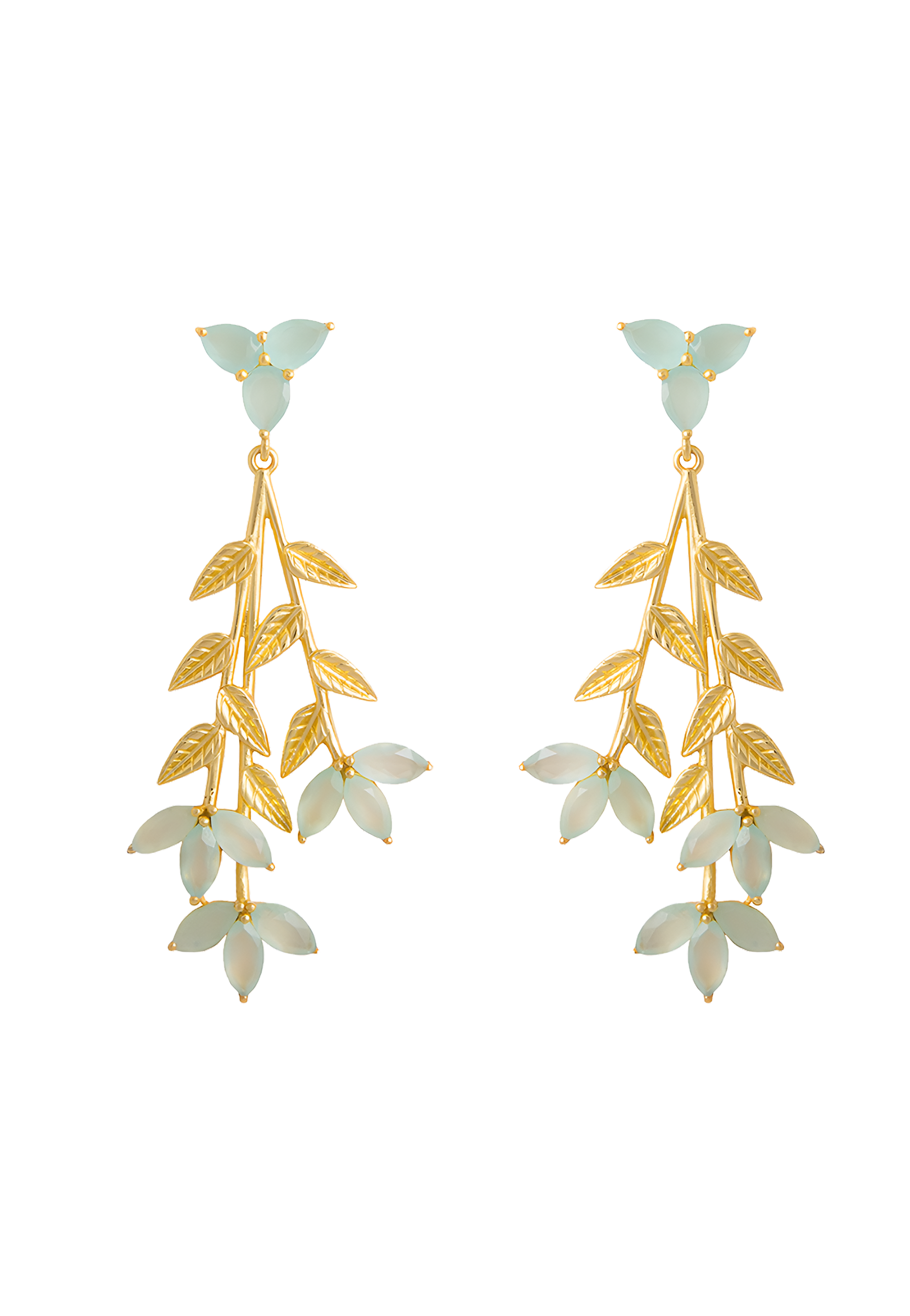 Pendientes Blume Aguamarina