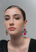 Pendientes Buganvilla y Verde Mars