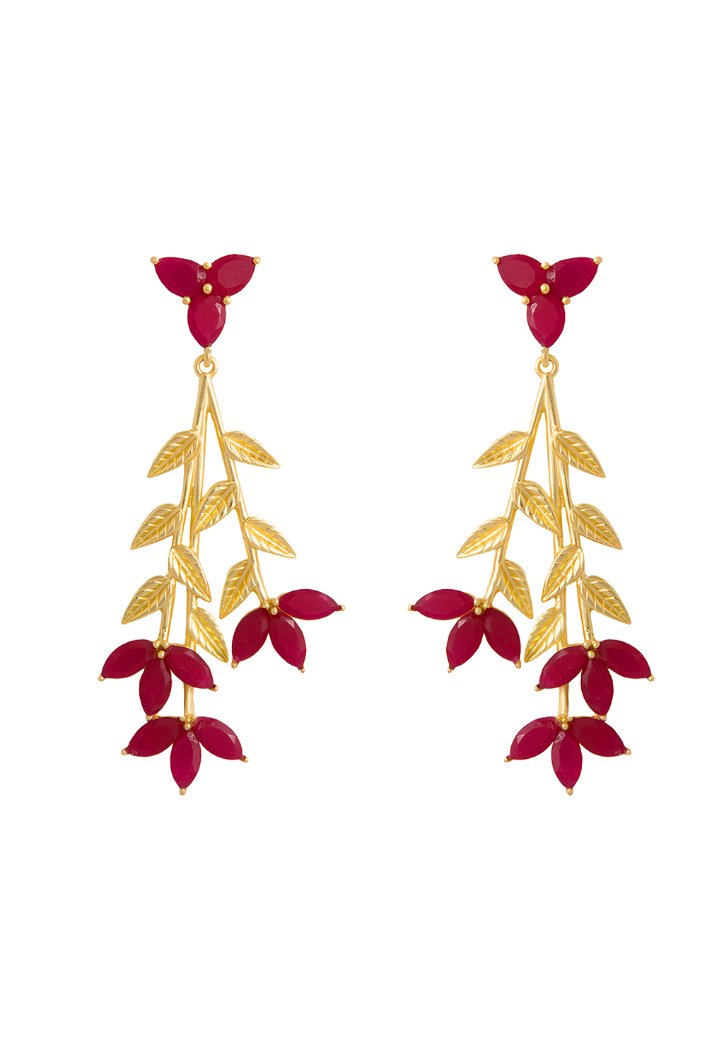 Pendientes Blume Burdeos