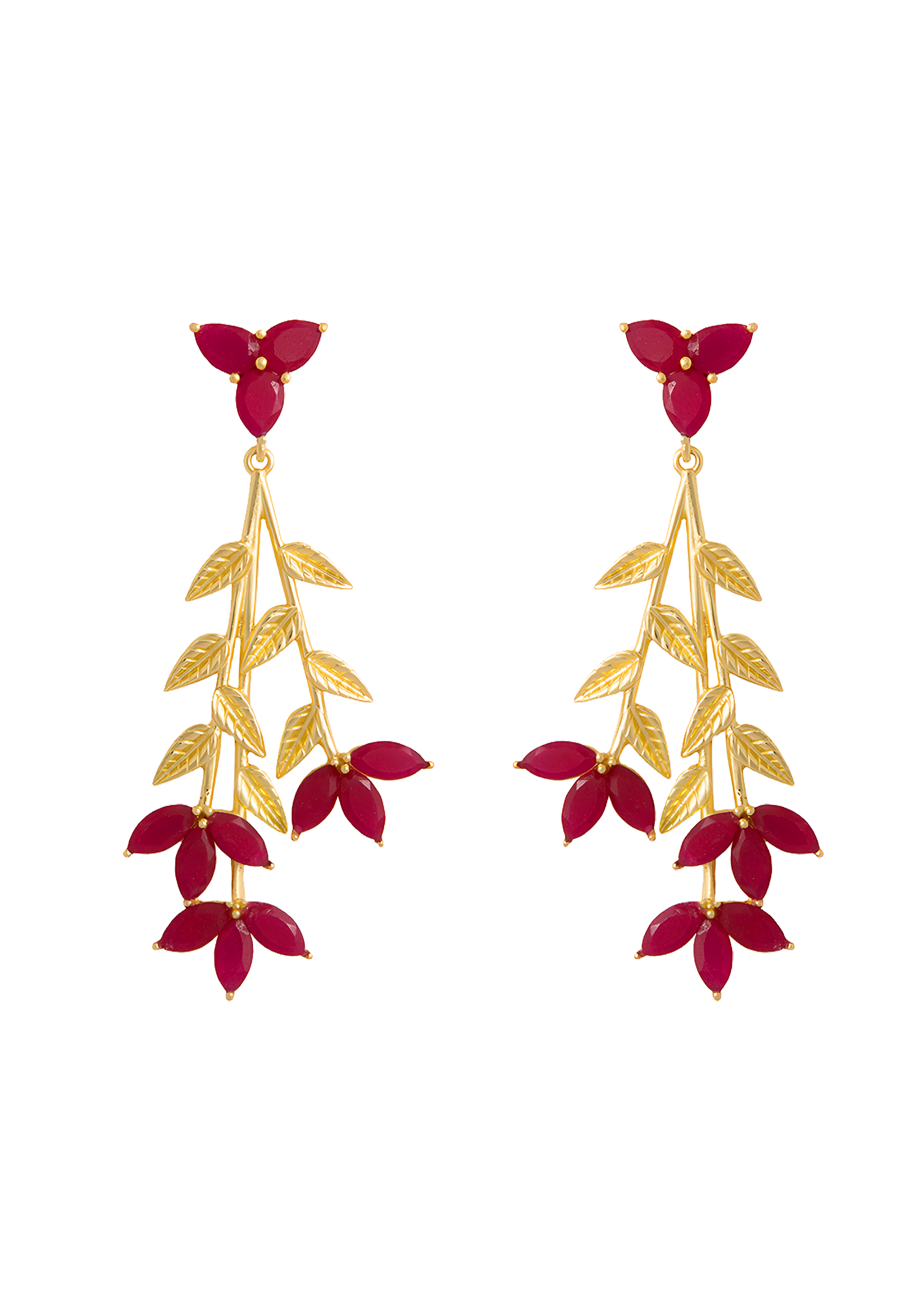 Pendientes Blume Burdeos