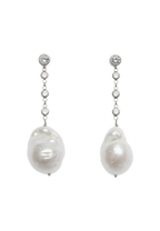 Pendientes Celine Plata Perla Barroca