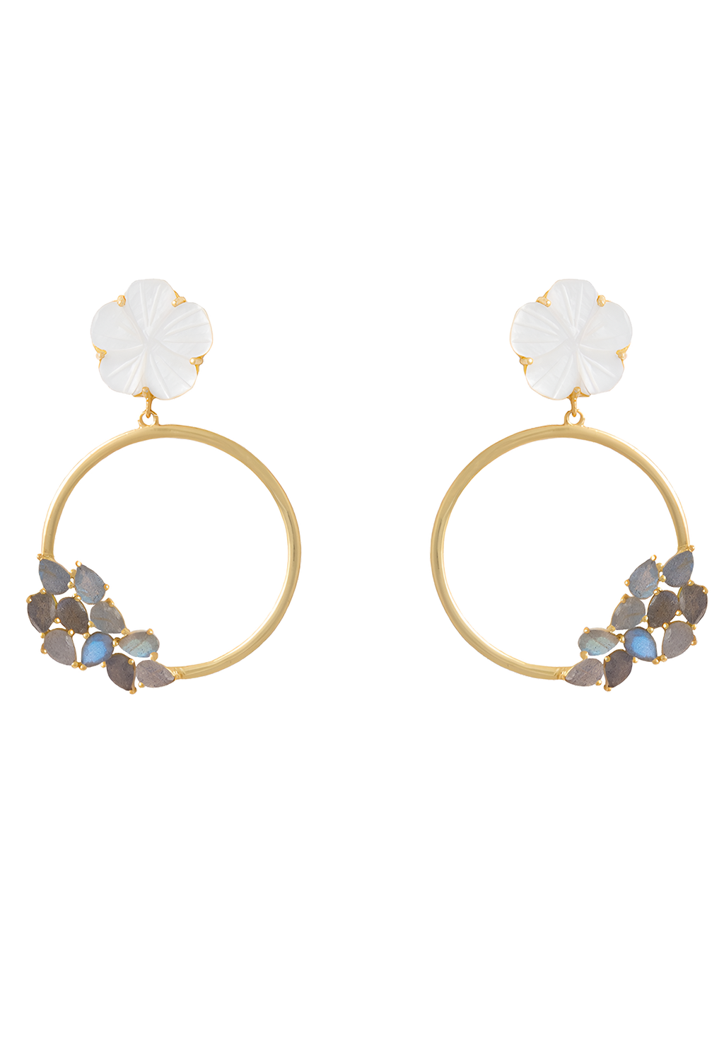 Pendientes Daisy Gris