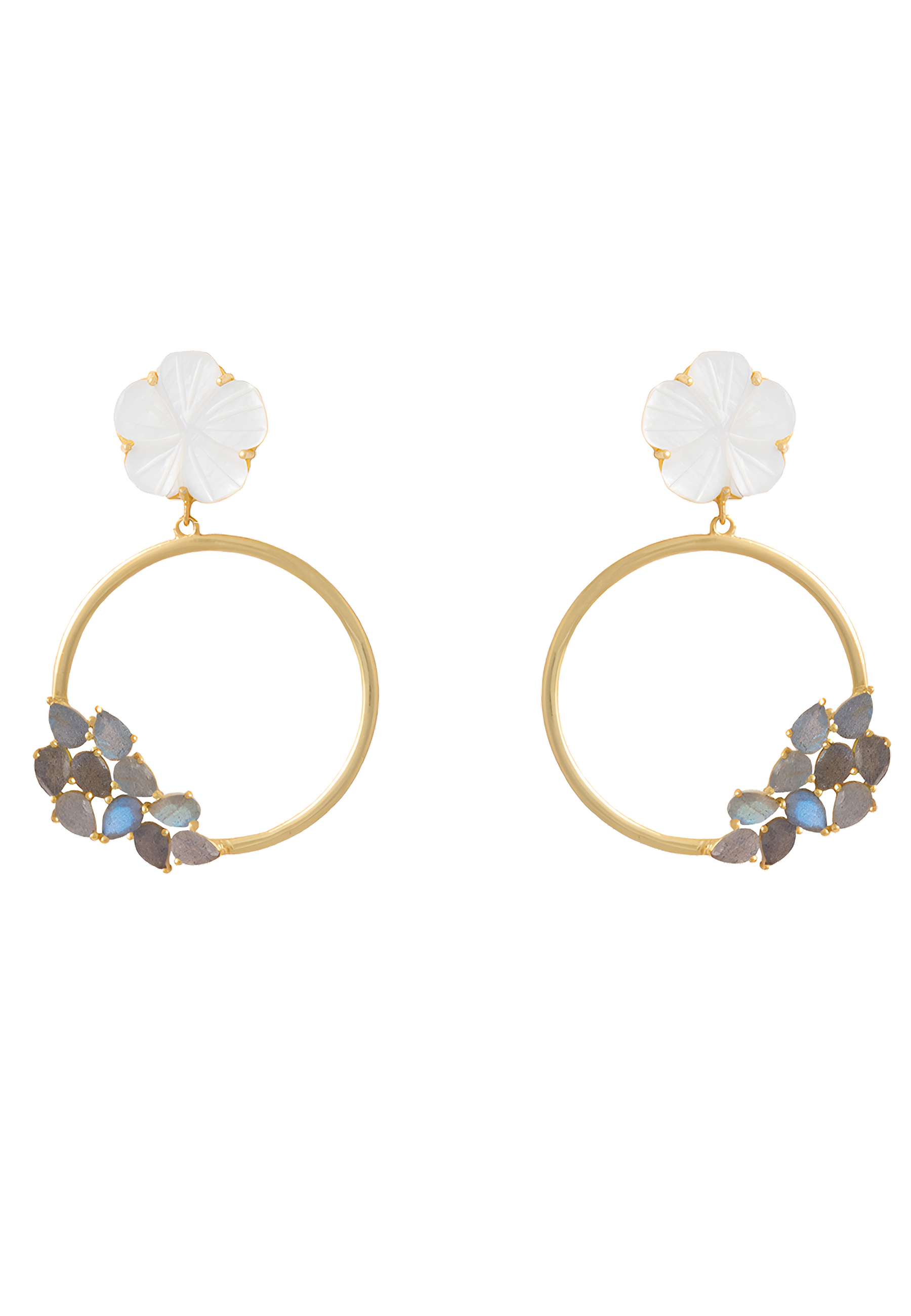 Pendientes Daisy Gris