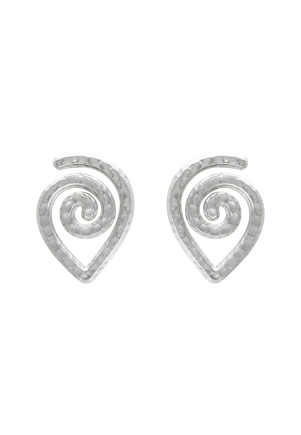 Pendientes Spiral Plateados