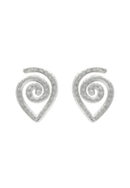 Pendientes Spiral Plateados