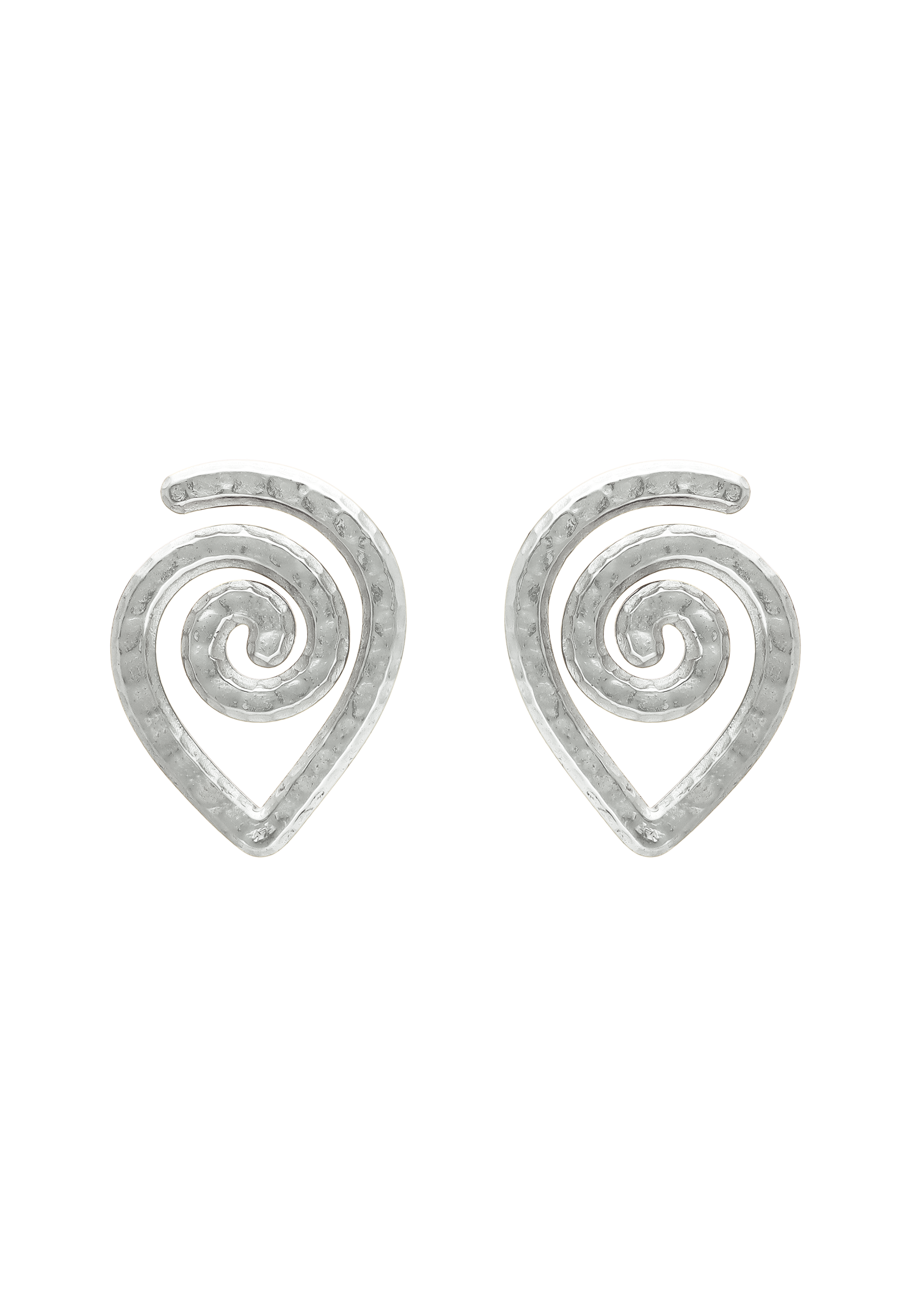 Pendientes Spiral Plateados