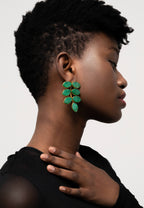 Pendientes Lavani Leaf Verde