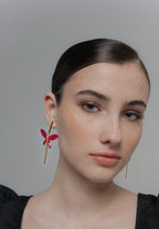 Pendientes Dafne Fucsia