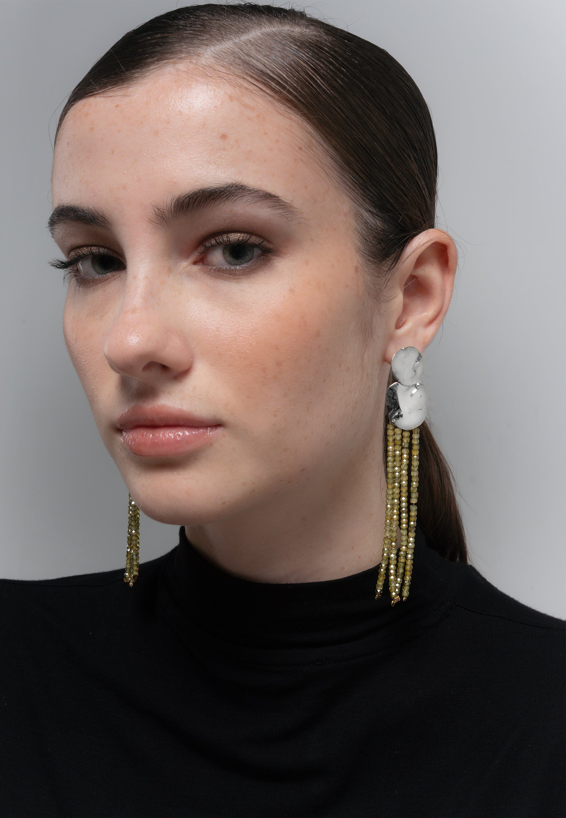Pendientes Liliana Verdes Plata