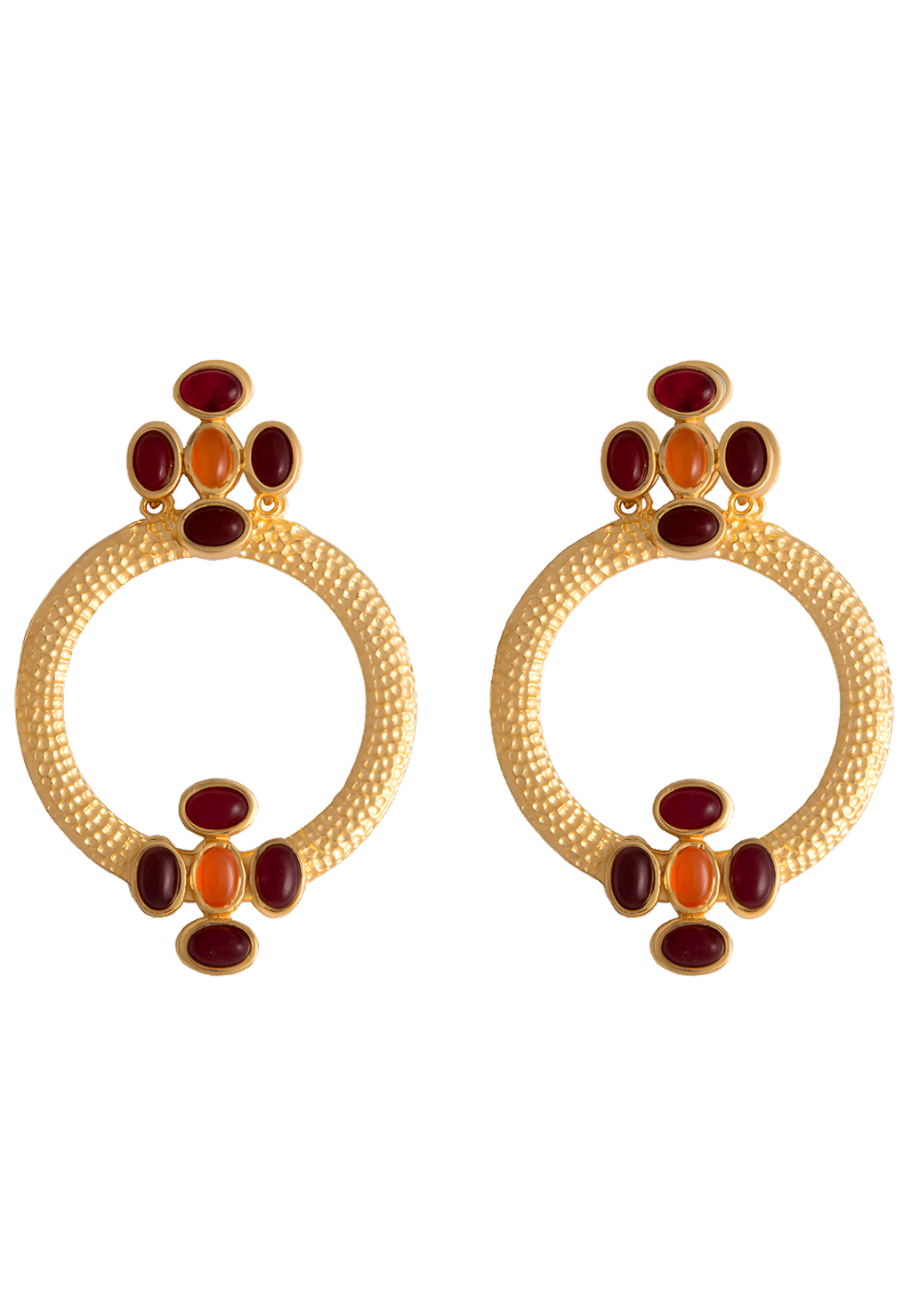 Pendientes Madison Rojo Naranja