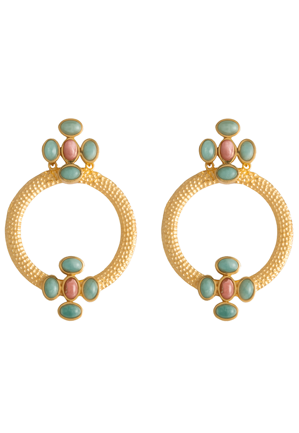 Pendientes Madison Verde Rosa