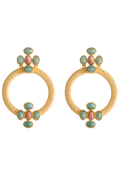 Pendientes Madison Verde Rosa