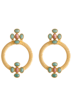 Pendientes Madison Verde Rosa