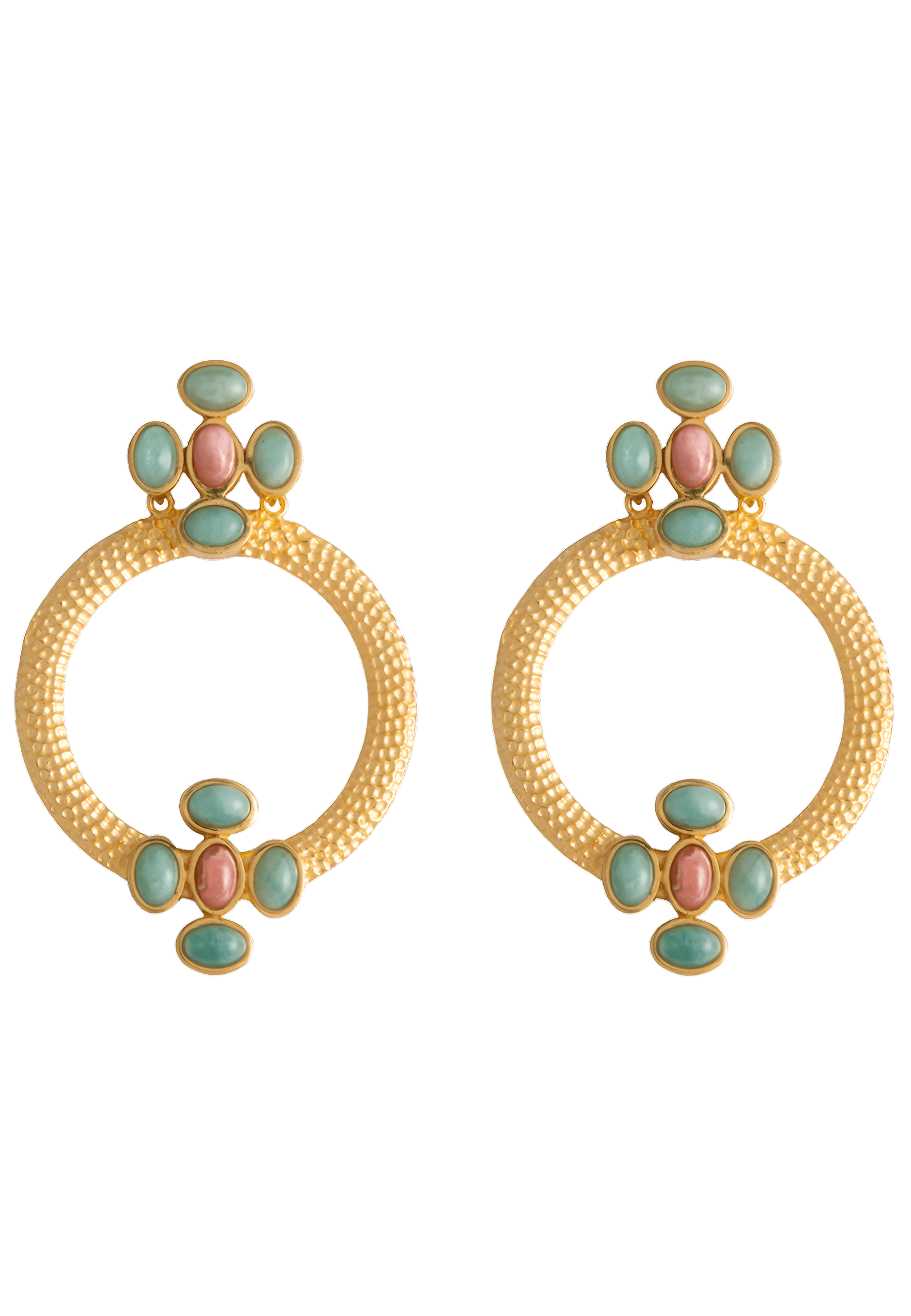 Pendientes Madison Verde Rosa