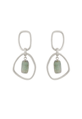 Aros Plata Mercury Aguamarina