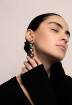 Pendientes Metrópolis Fucsia y Verde