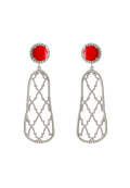 Pendientes Plata Alhambra Rojo