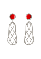 Pendientes Plata Alhambra Rojo