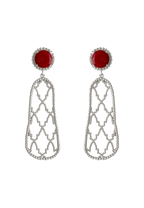 Pendientes Plata Alhambra Rubí