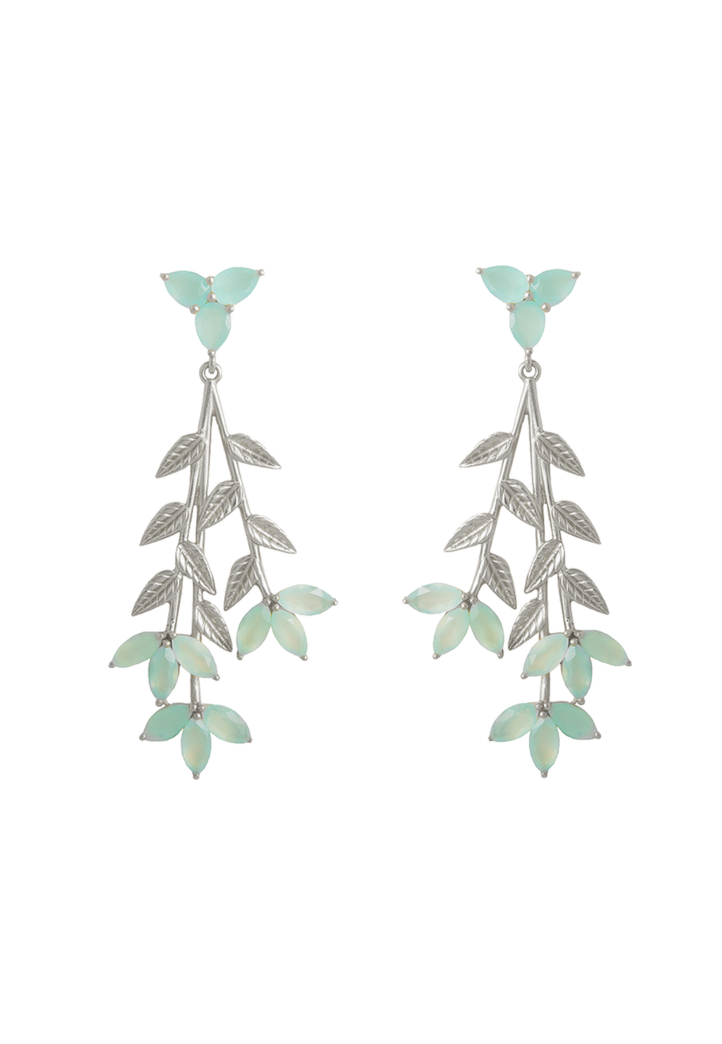 Pendientes Plata Blume Aguamarina