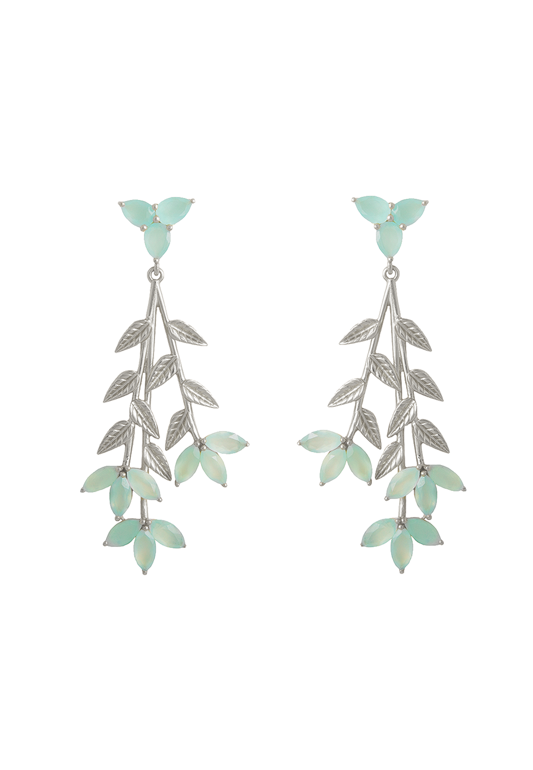 Pendientes Plata Blume Aguamarina