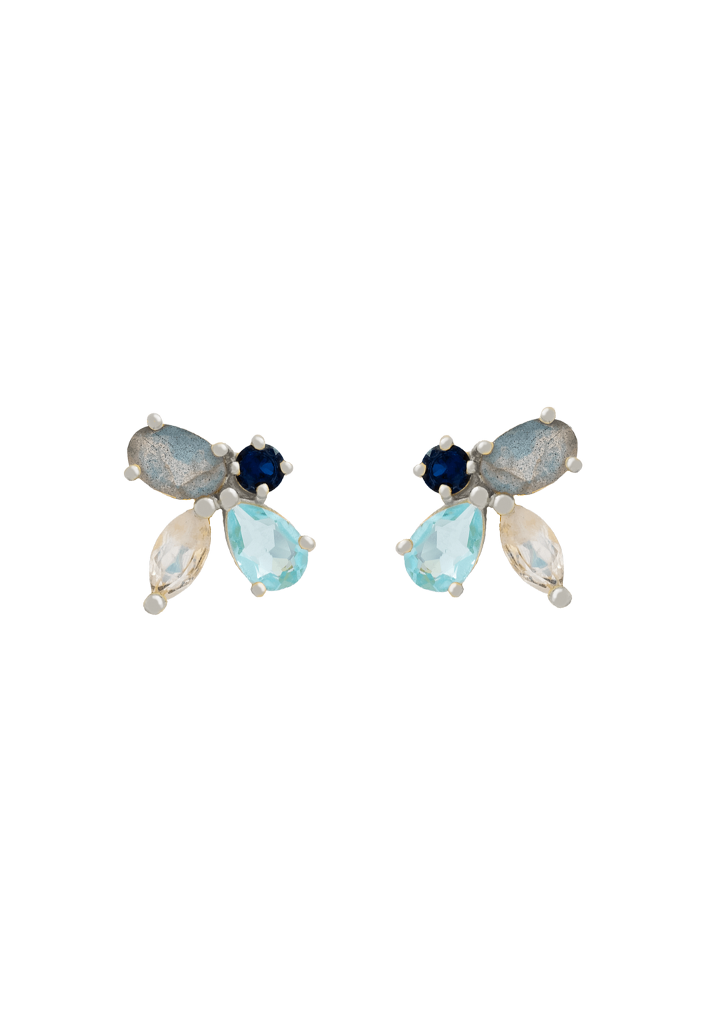 Pendientes Plata Cinema Aguamarina