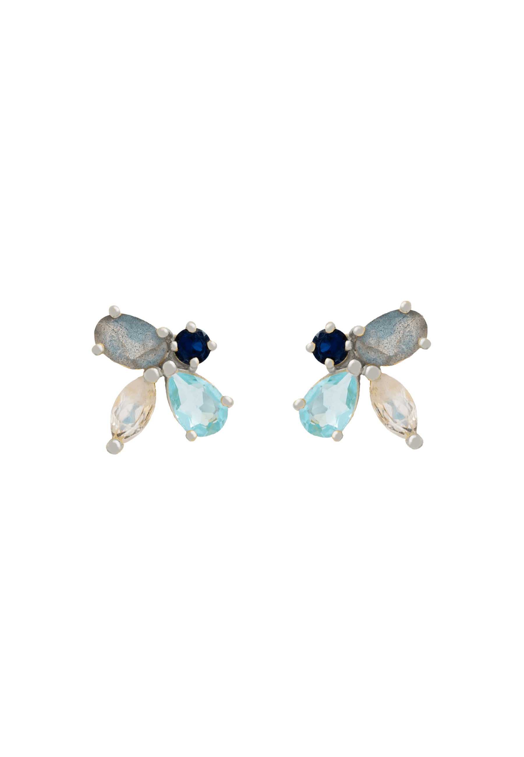 Pendientes Plata Cinema Aguamarina