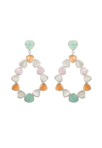 Pendientes Plata Palmira Rosa, blanco