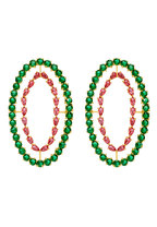 Pendientes Rivoli Fucsia y Verde