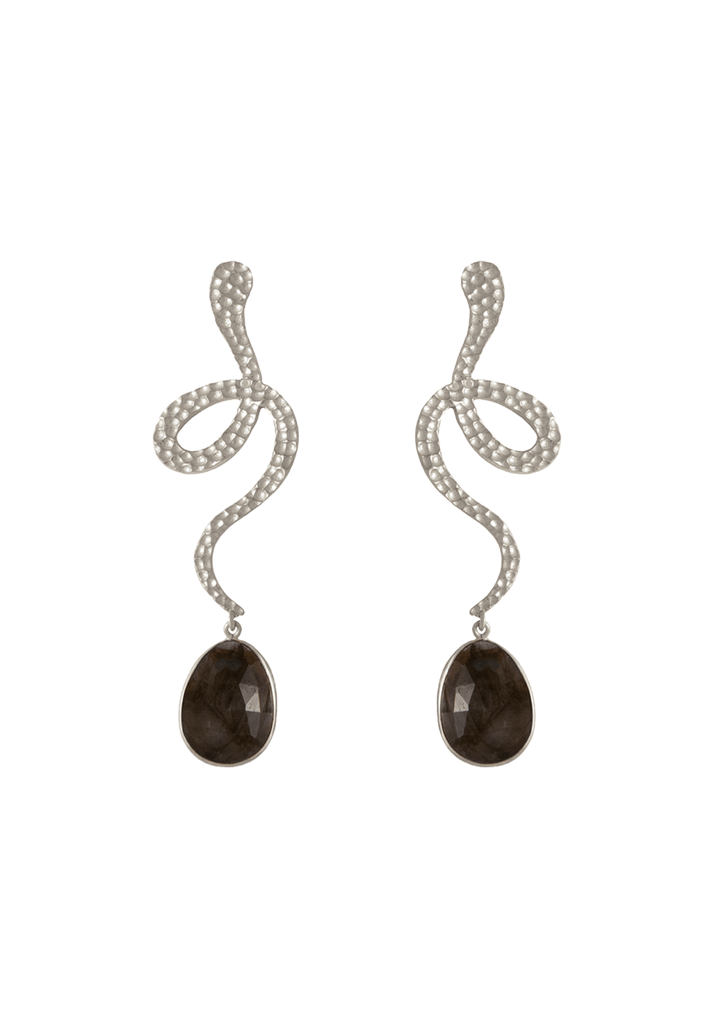 Pendientes Plata Thar Gris