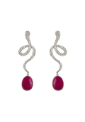 Pendientes Plata Thar Rubí