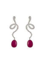 Pendientes Plata Thar Rubí