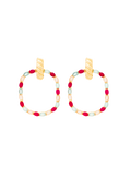 Pendientes Twiggy Buganvilla y Verde agua