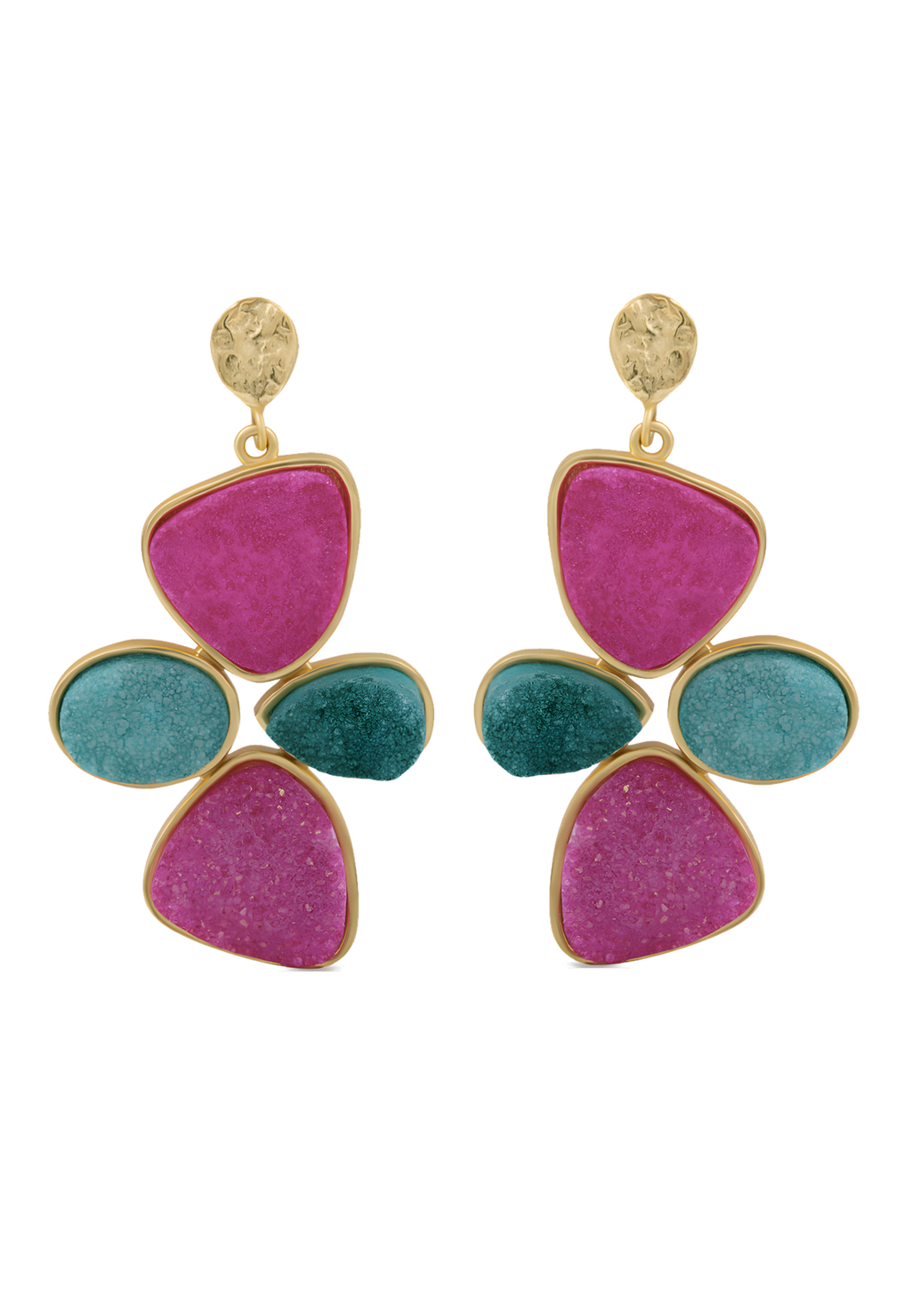 Pendientes Buganvilla y Verde Mars