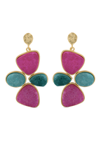 Pendientes Buganvilla y Verde Mars