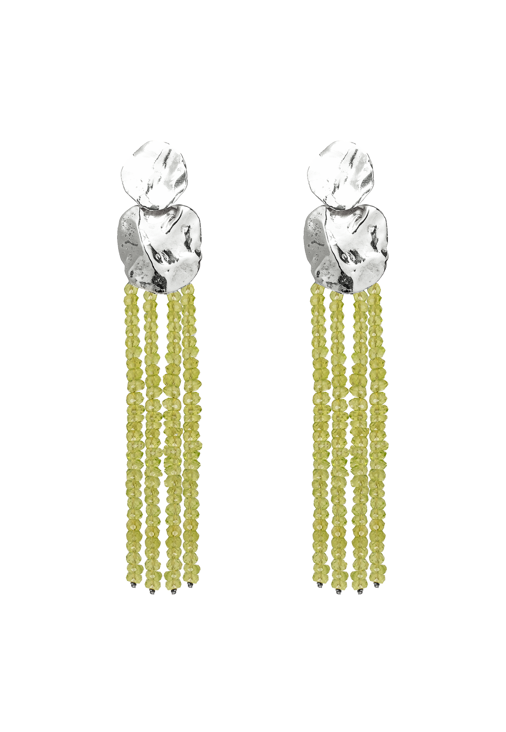 Pendientes Liliana Verdes Plata