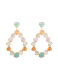 Pendientes Palmira Rosa, blanco