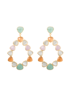Pendientes Palmira Rosa, blanco