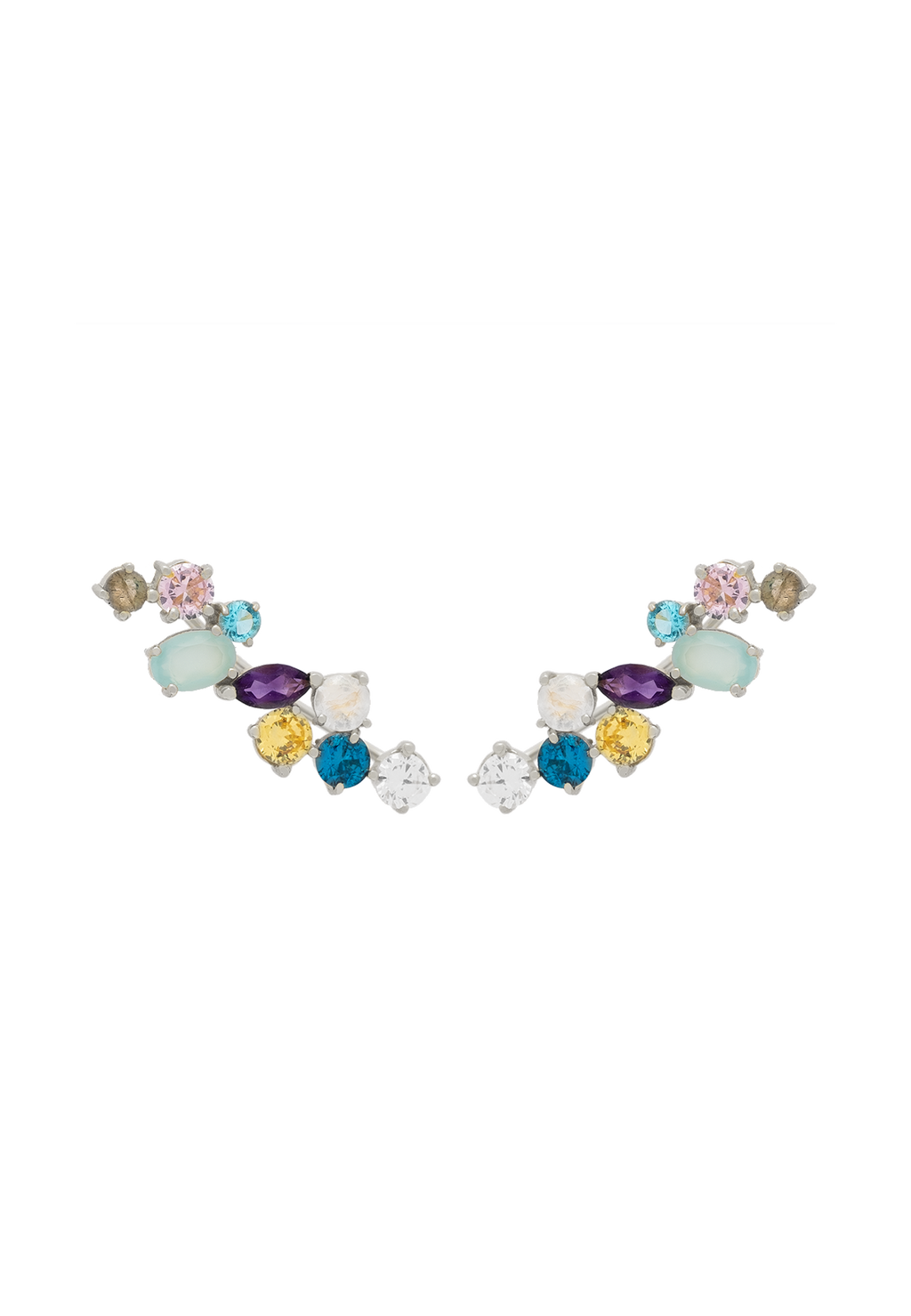 Pendientes Trepadores Plata Aine
