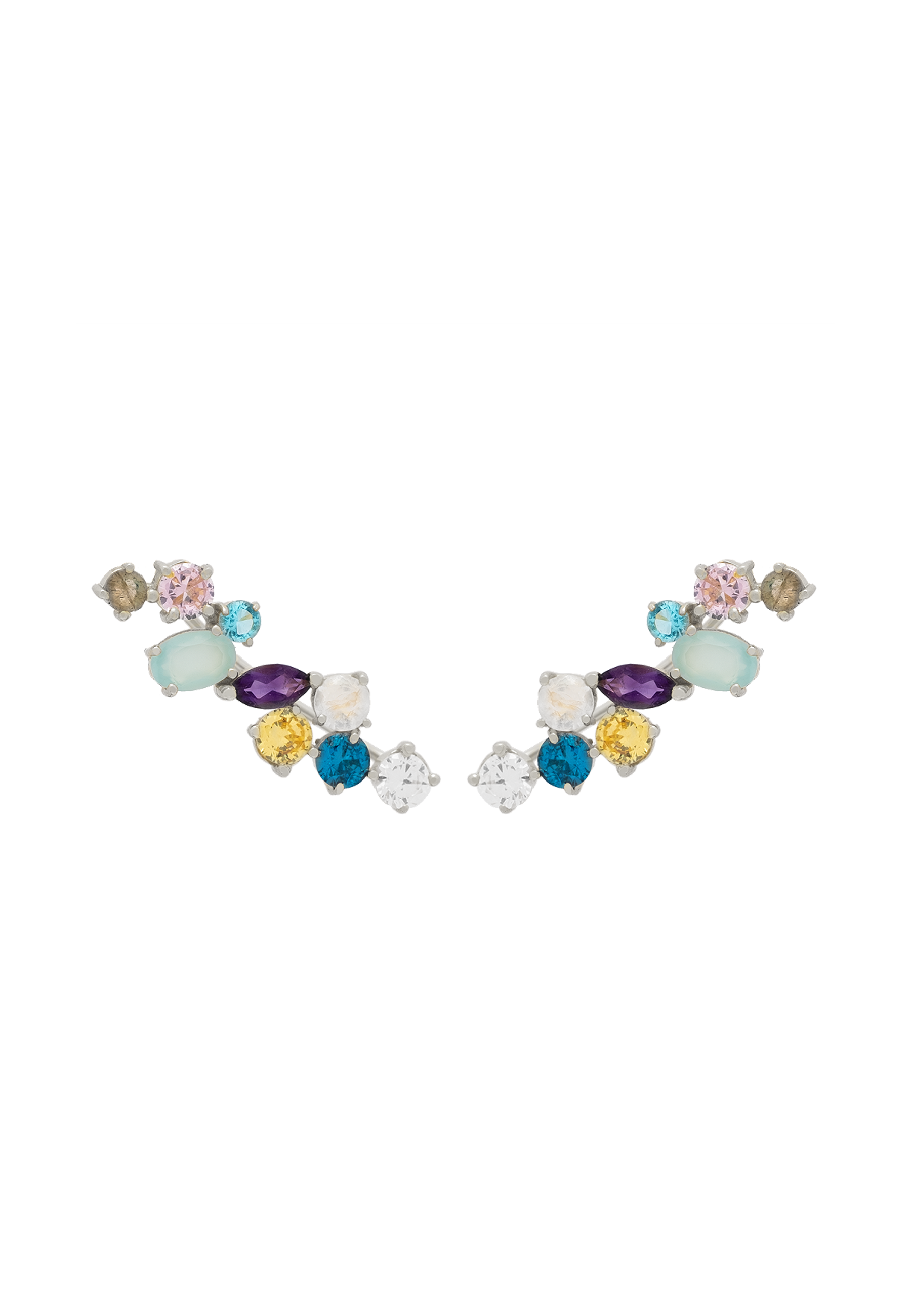 Pendientes Trepadores Plata Aine