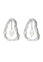 Pendientes Perlas Giselle Plata
