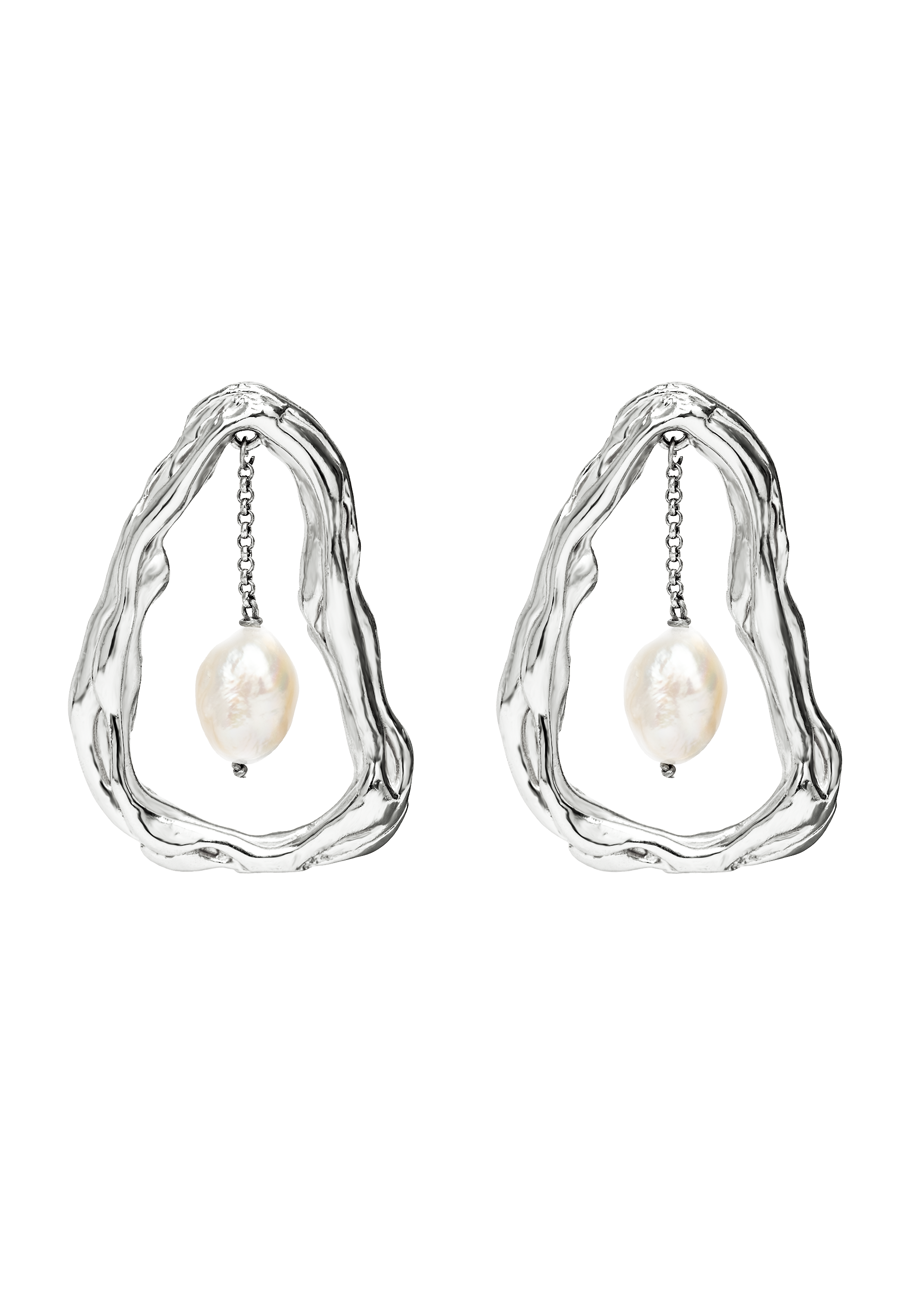 Pendientes Perlas Giselle Plata