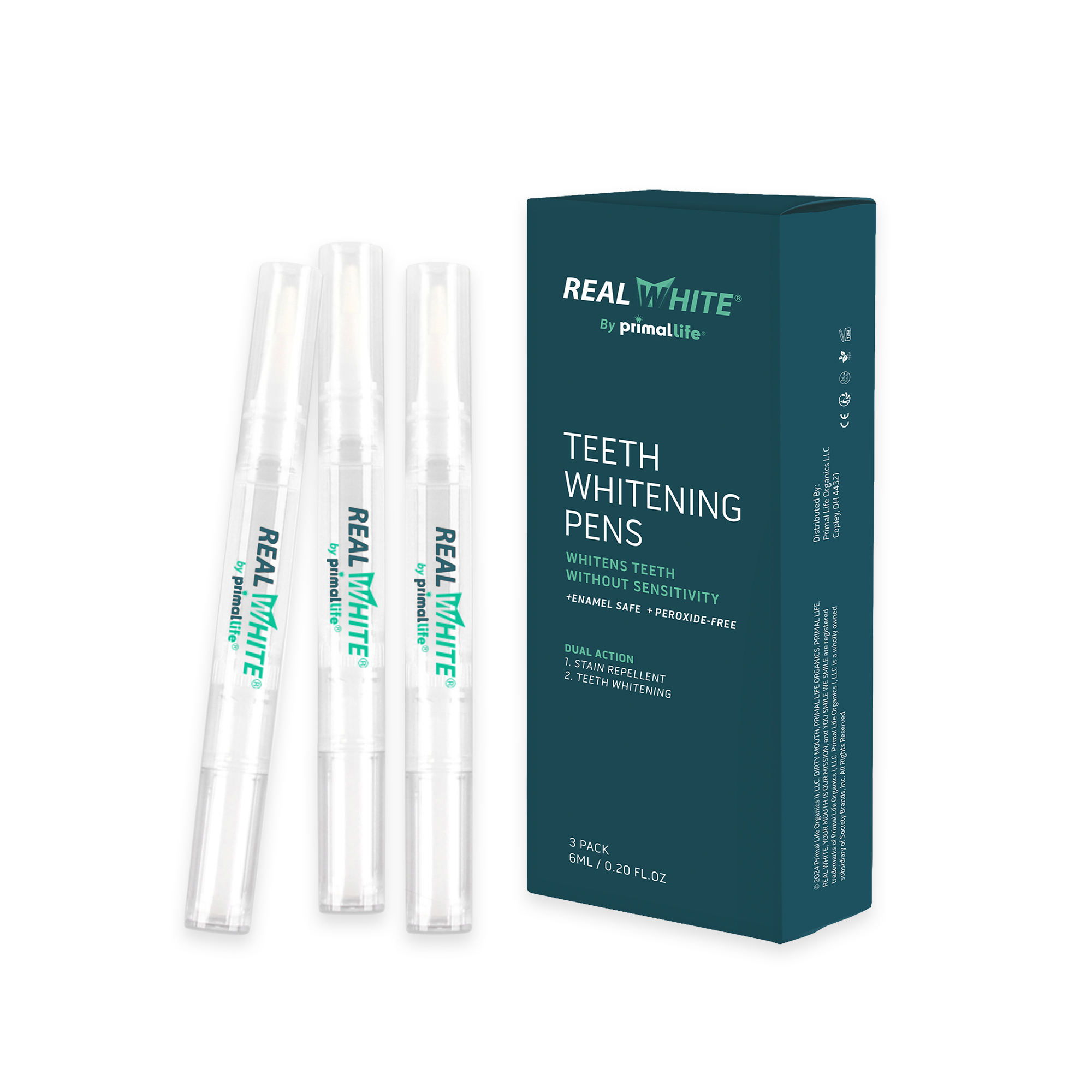 Real White Teeth Whitening Pens By Primal Life Organics