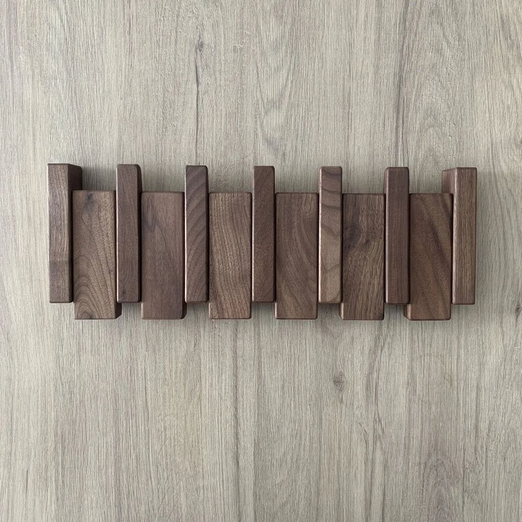 Perchero de pared Verona madera natural – colgador plegable escandinavo